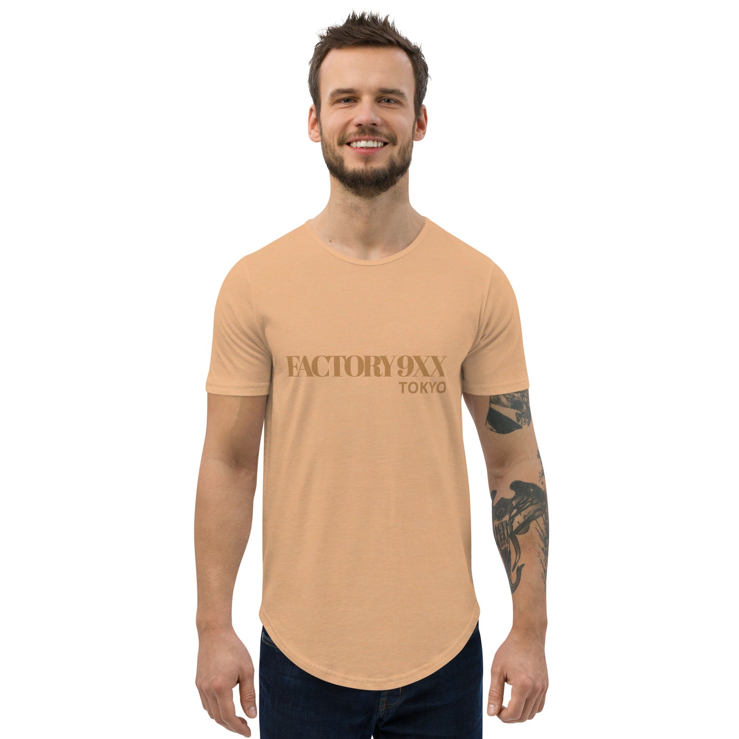 Men's TOKYO Curved Hem T-Shirt sAND