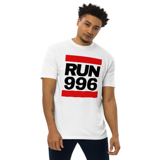 RUN 996 Men’s tee WHITE