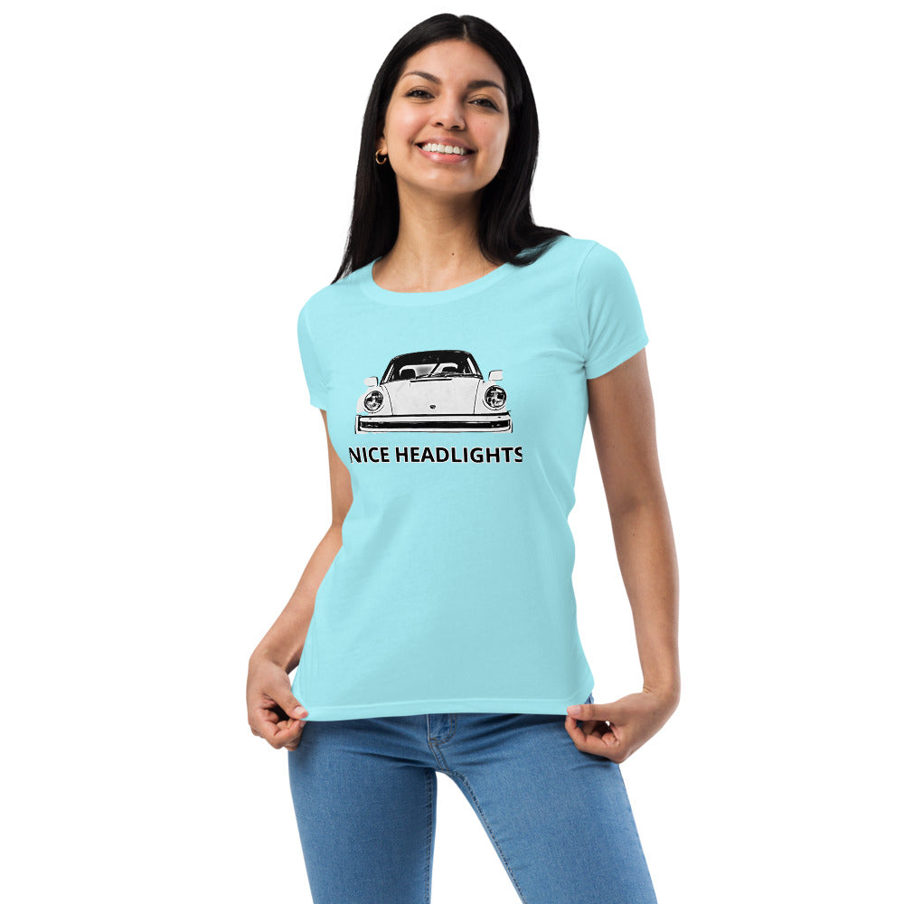 Women’s NICE HEADLIGHTS fitted t-shirt